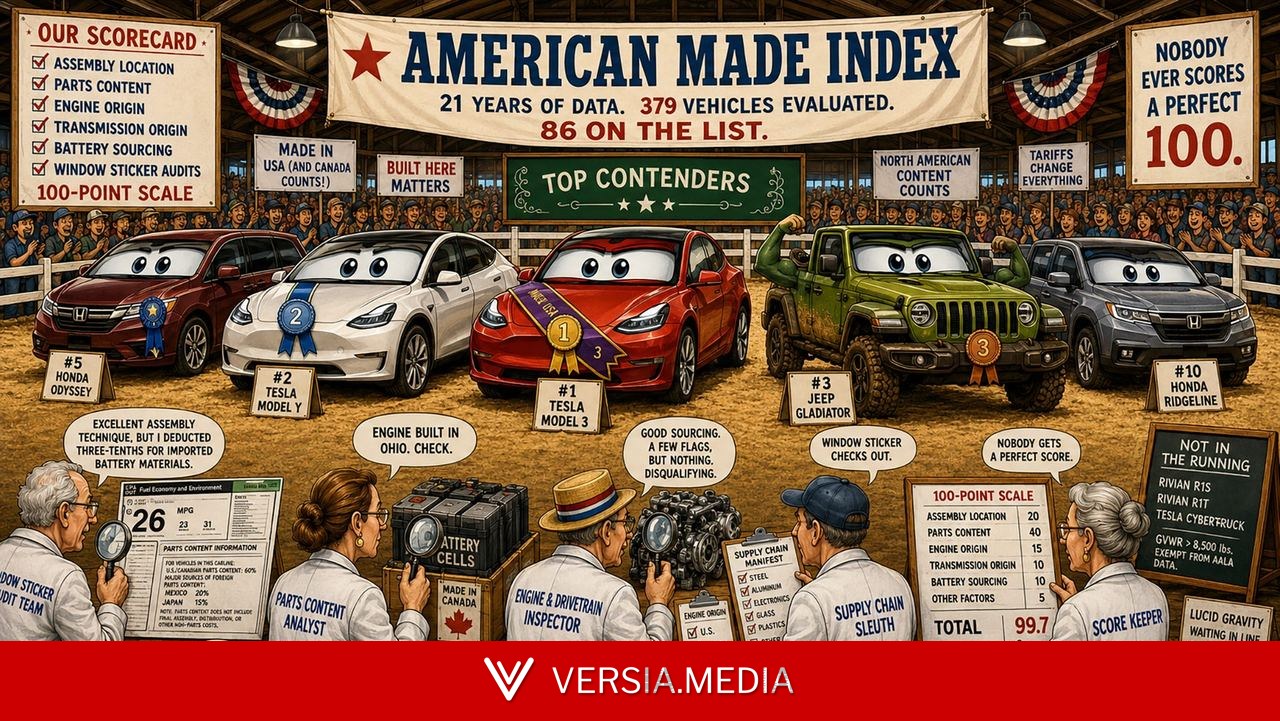 2026 American-Made Index: Tesla Leads, Honda Makes History, Jeep Surges